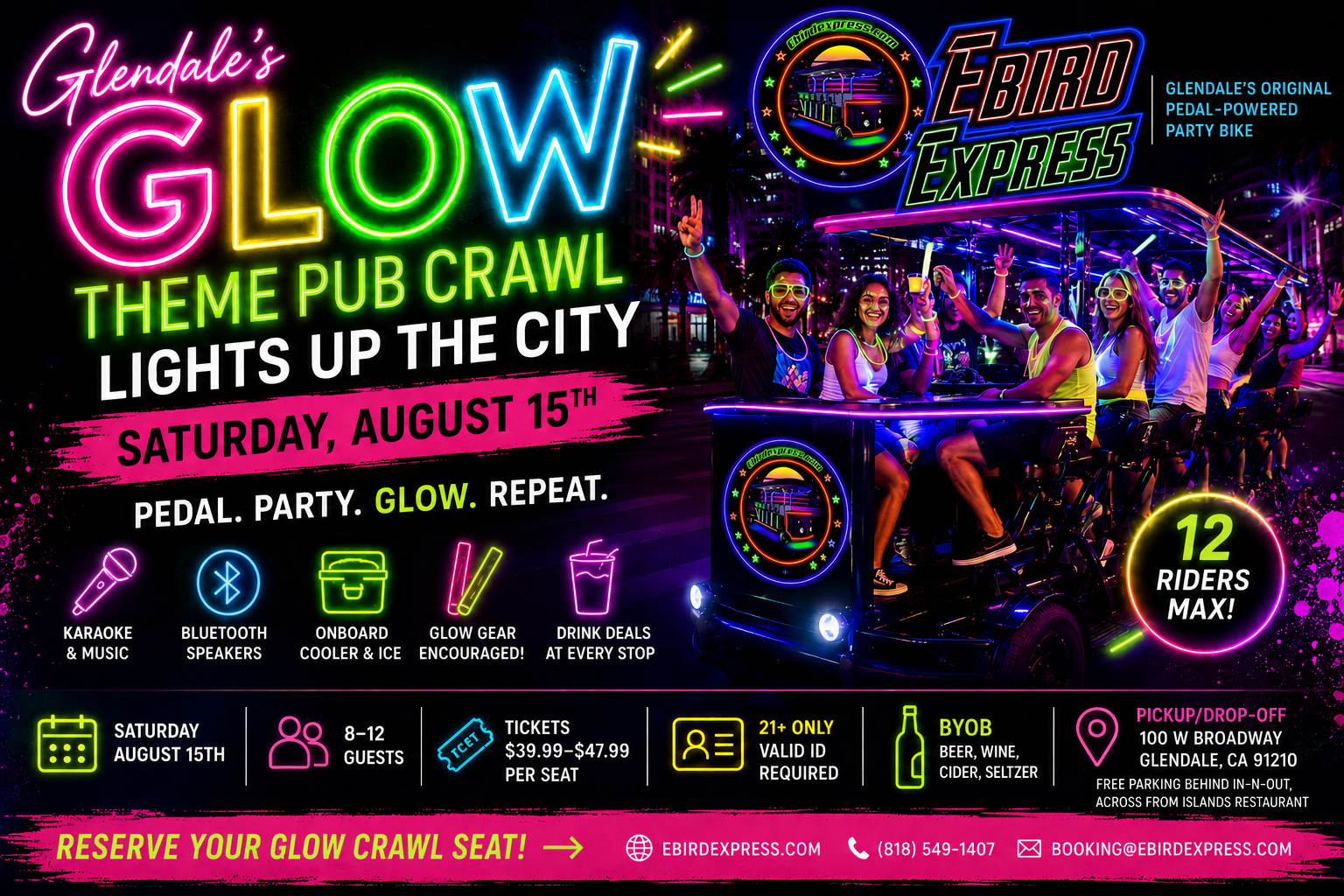 Glendale's Glow Theme Pub Crawl